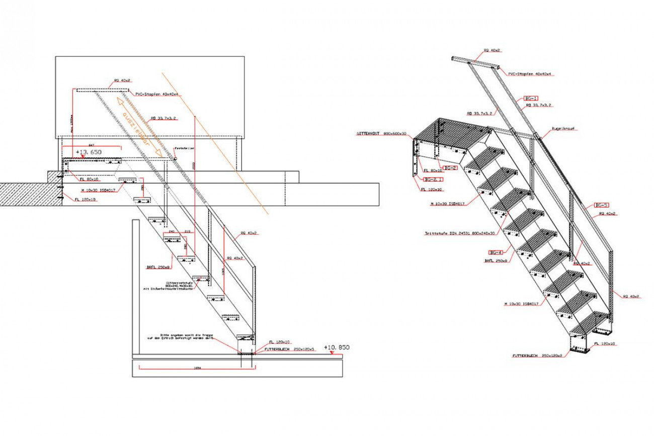 PLANUNGSBÜRO WEYERS | Referenzen | Treppengeländer Objektbereich 17